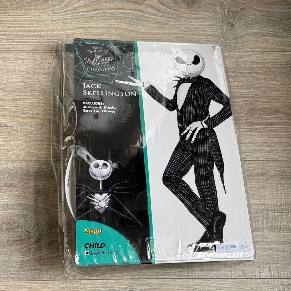 Spirit Jack Skellington Costume for Kids - Black and White